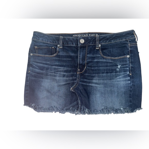 American Eagle Outfitters Dresses & Skirts - American Eagle Denim Skirt Size 16 Frayed Hem
